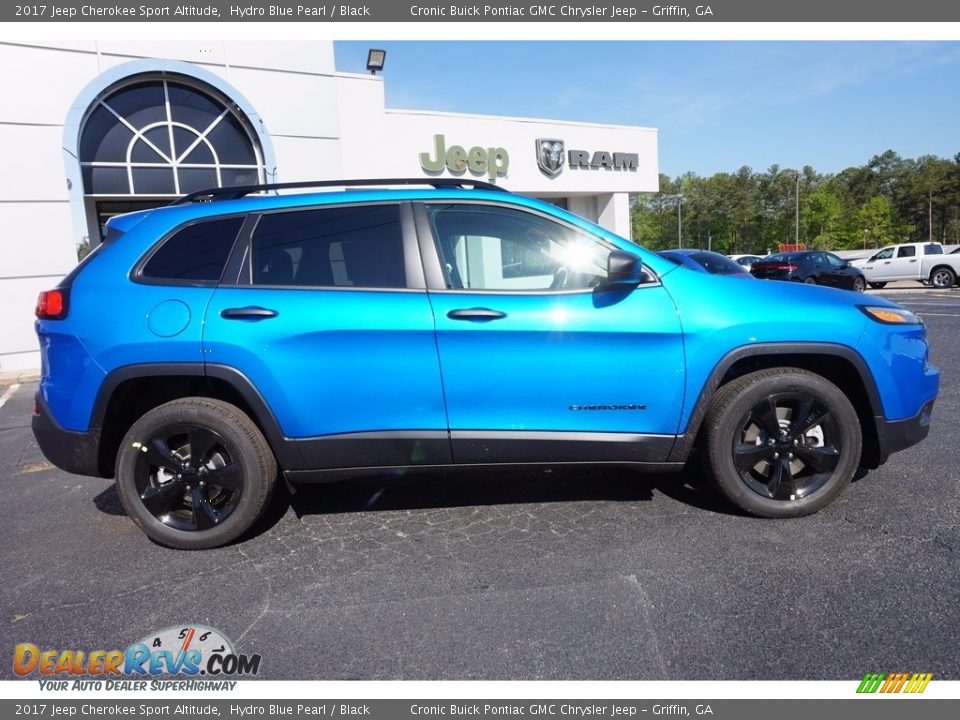 2017 Jeep Cherokee Sport Altitude Hydro Blue Pearl / Black Photo #8
