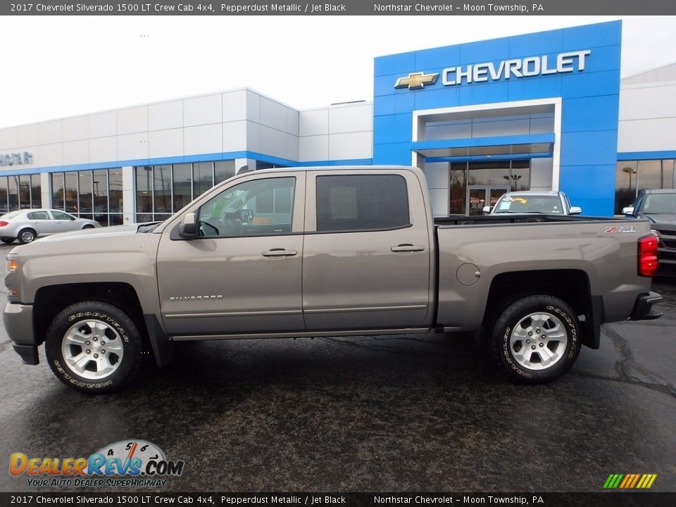 2017 Chevrolet Silverado 1500 LT Crew Cab 4x4 Pepperdust Metallic / Jet Black Photo #3