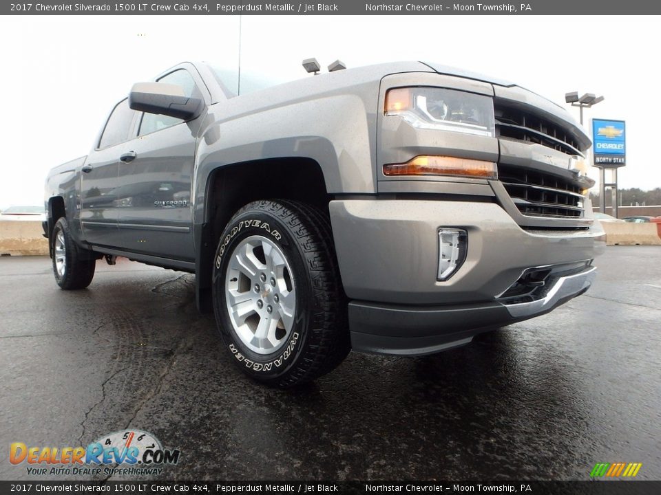 2017 Chevrolet Silverado 1500 LT Crew Cab 4x4 Pepperdust Metallic / Jet Black Photo #11