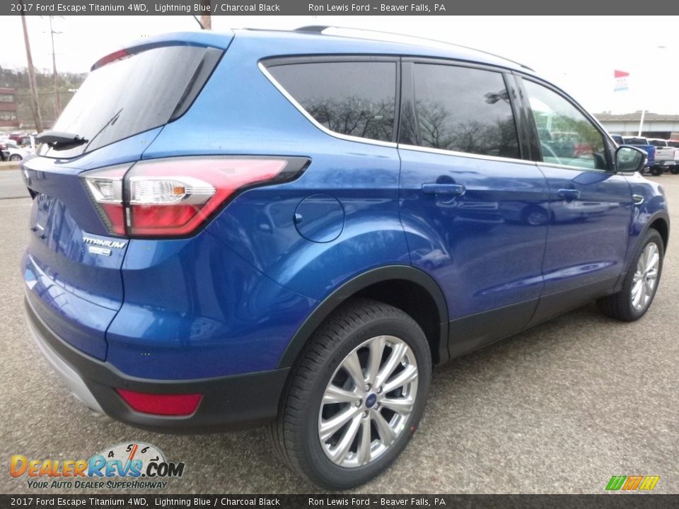 2017 Ford Escape Titanium 4WD Lightning Blue / Charcoal Black Photo #2