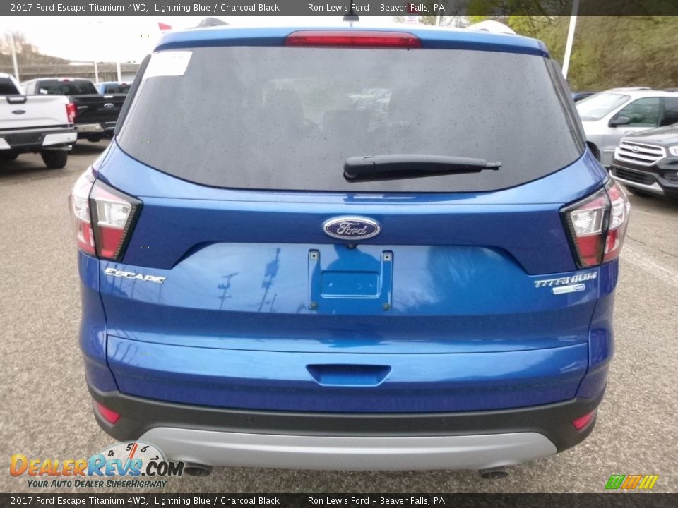 2017 Ford Escape Titanium 4WD Lightning Blue / Charcoal Black Photo #3