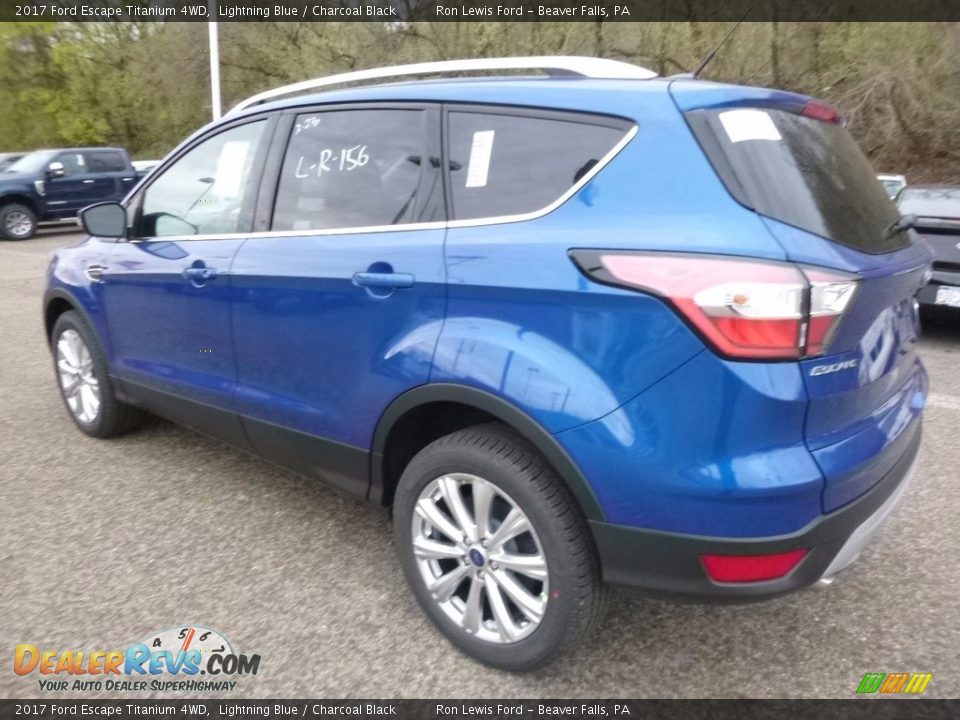 2017 Ford Escape Titanium 4WD Lightning Blue / Charcoal Black Photo #4