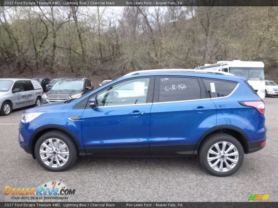2017 Ford Escape Titanium 4WD Lightning Blue / Charcoal Black Photo #5