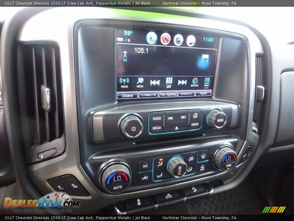 2017 Chevrolet Silverado 1500 LT Crew Cab 4x4 Pepperdust Metallic / Jet Black Photo #27