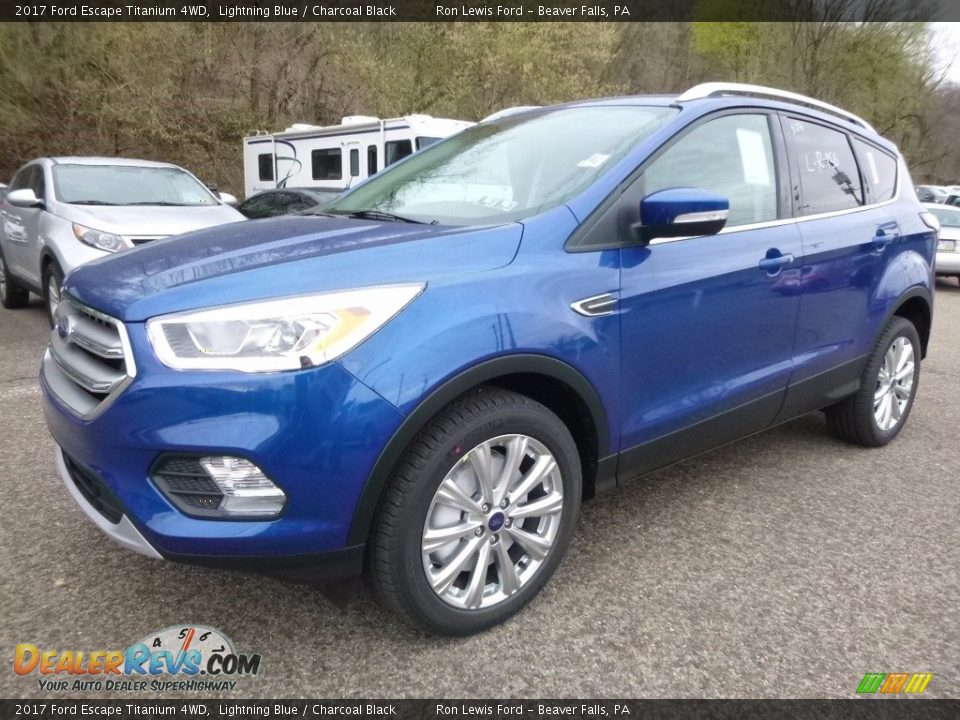 2017 Ford Escape Titanium 4WD Lightning Blue / Charcoal Black Photo #6
