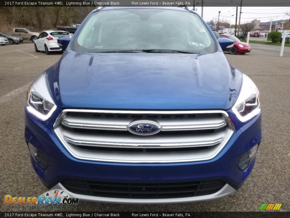 2017 Ford Escape Titanium 4WD Lightning Blue / Charcoal Black Photo #7