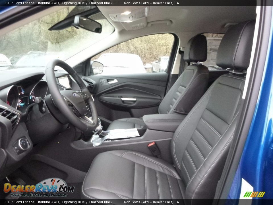 2017 Ford Escape Titanium 4WD Lightning Blue / Charcoal Black Photo #10
