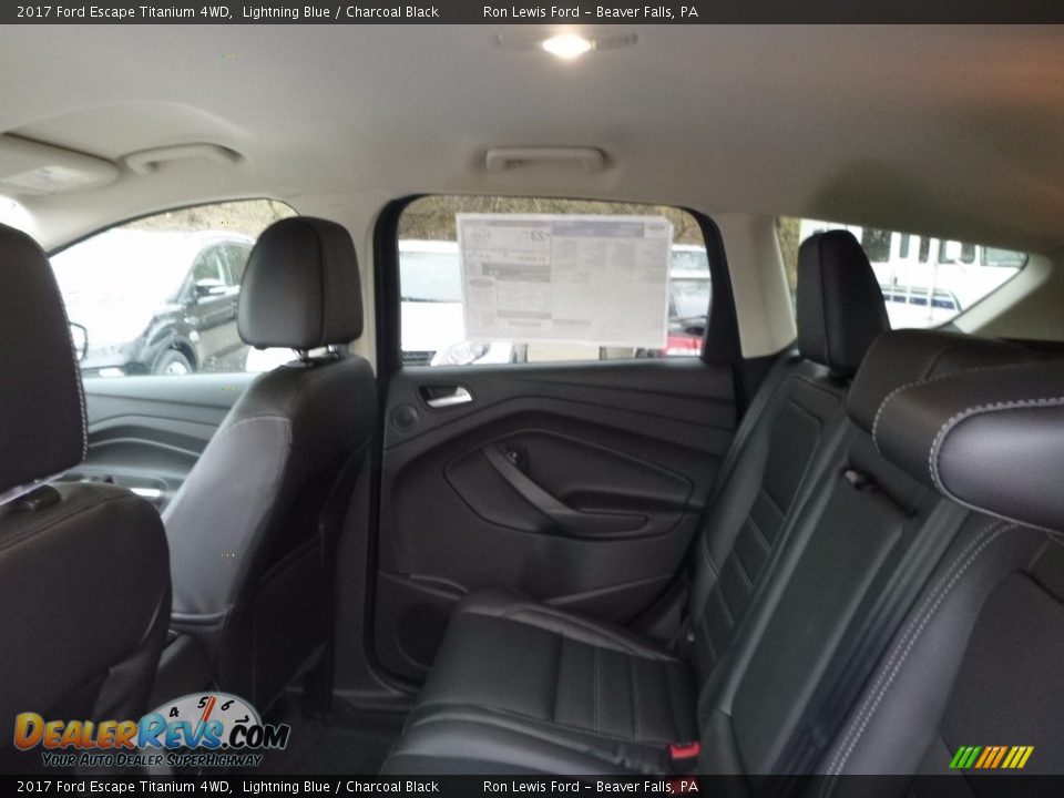 2017 Ford Escape Titanium 4WD Lightning Blue / Charcoal Black Photo #11