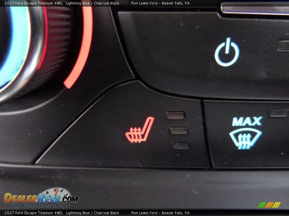 2017 Ford Escape Titanium 4WD Lightning Blue / Charcoal Black Photo #16