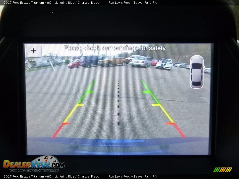 2017 Ford Escape Titanium 4WD Lightning Blue / Charcoal Black Photo #18