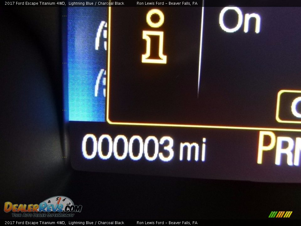 2017 Ford Escape Titanium 4WD Lightning Blue / Charcoal Black Photo #20