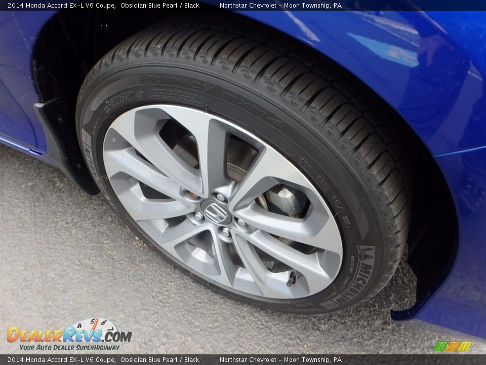 2014 Honda Accord EX-L V6 Coupe Obsidian Blue Pearl / Black Photo #14