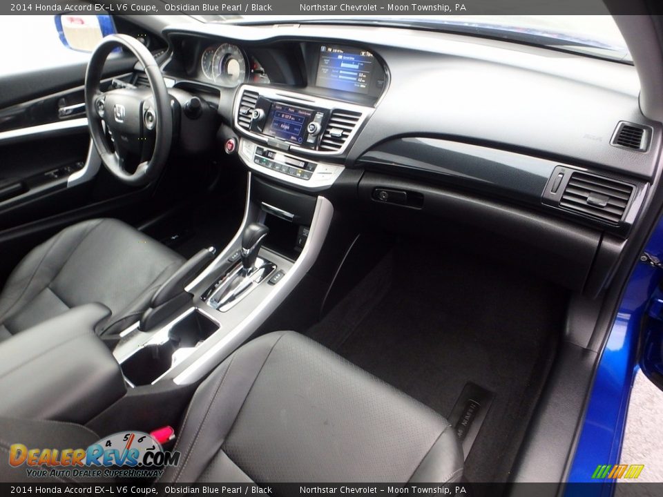 2014 Honda Accord EX-L V6 Coupe Obsidian Blue Pearl / Black Photo #16