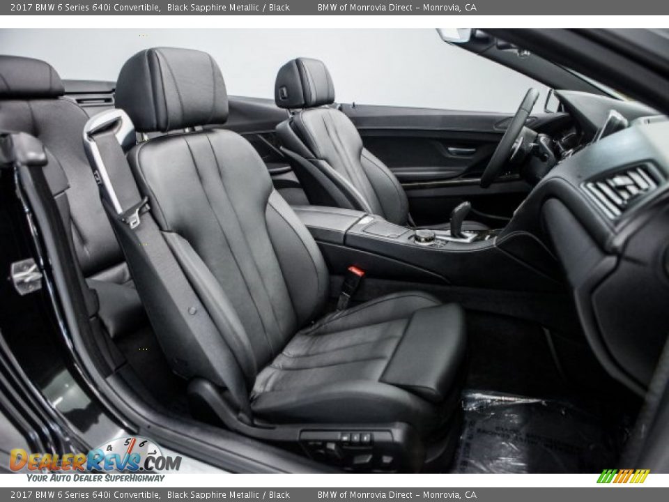 2017 BMW 6 Series 640i Convertible Black Sapphire Metallic / Black Photo #2
