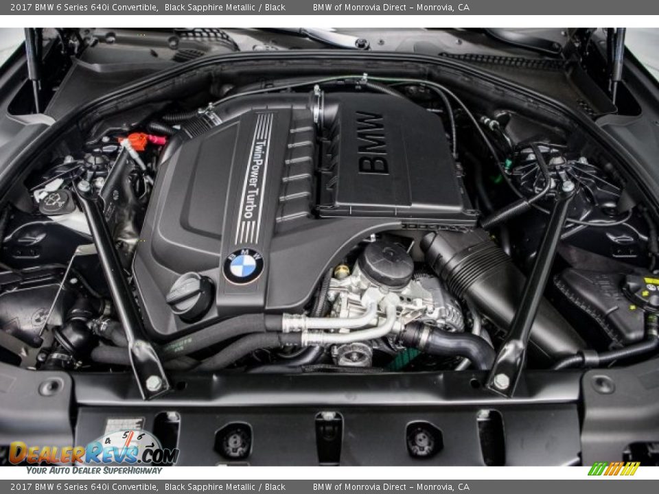 2017 BMW 6 Series 640i Convertible Black Sapphire Metallic / Black Photo #8