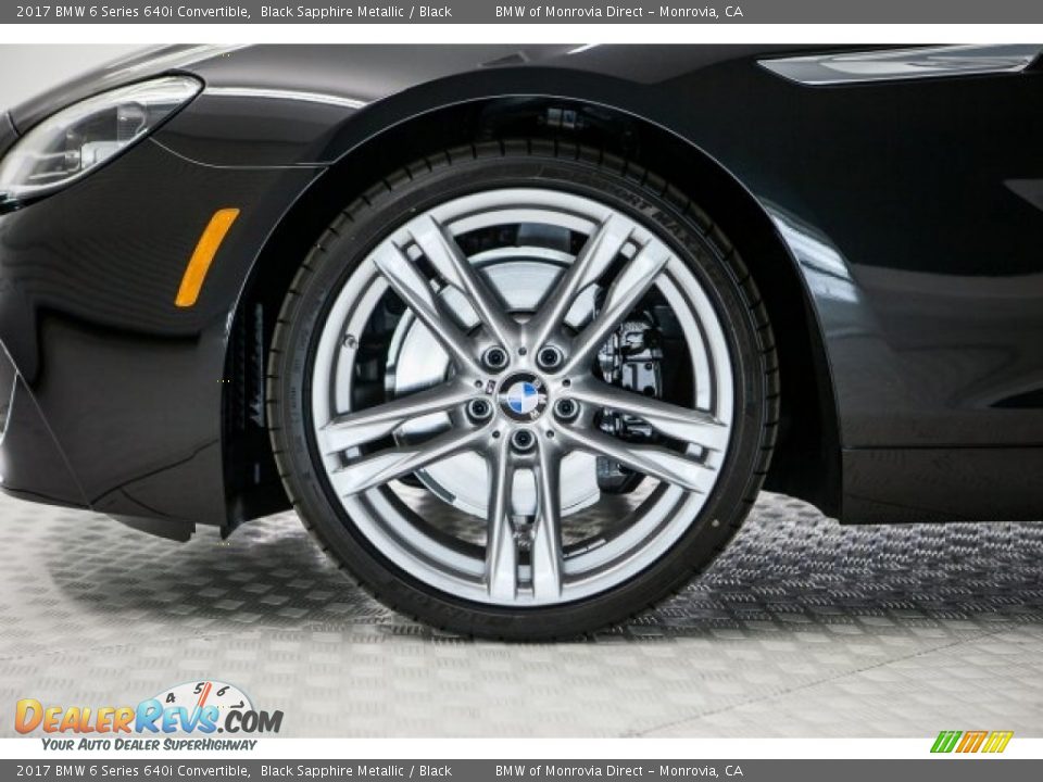 2017 BMW 6 Series 640i Convertible Black Sapphire Metallic / Black Photo #9