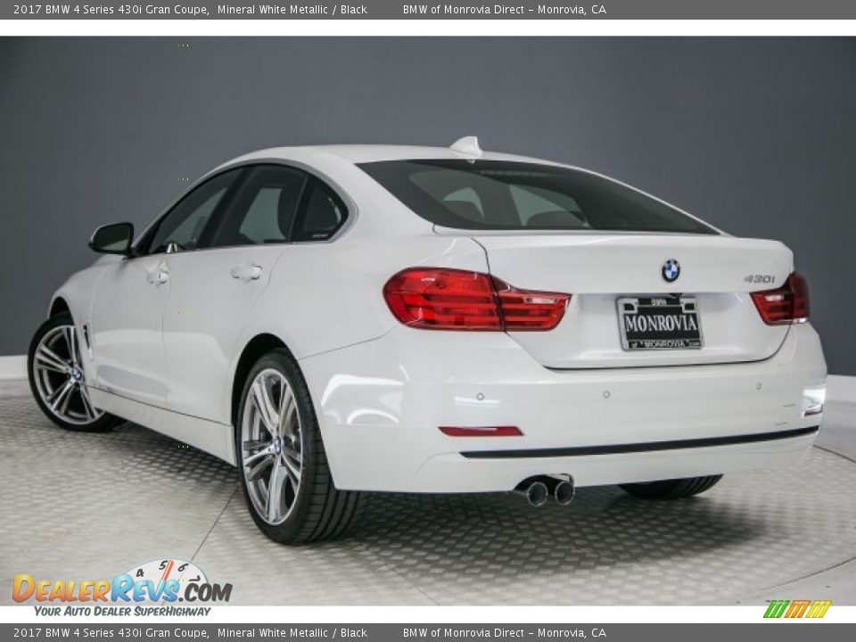2017 BMW 4 Series 430i Gran Coupe Mineral White Metallic / Black Photo #3