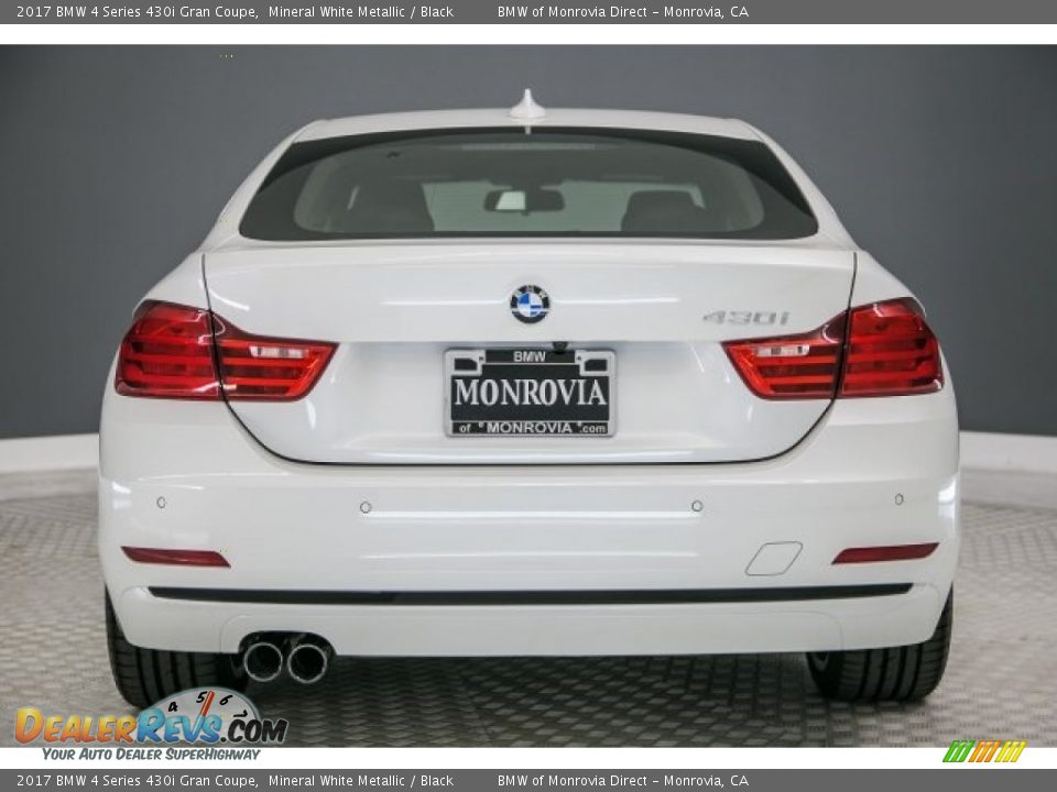 2017 BMW 4 Series 430i Gran Coupe Mineral White Metallic / Black Photo #4