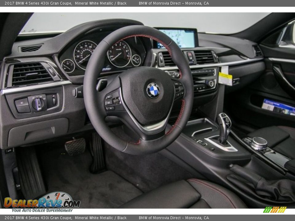 2017 BMW 4 Series 430i Gran Coupe Mineral White Metallic / Black Photo #5