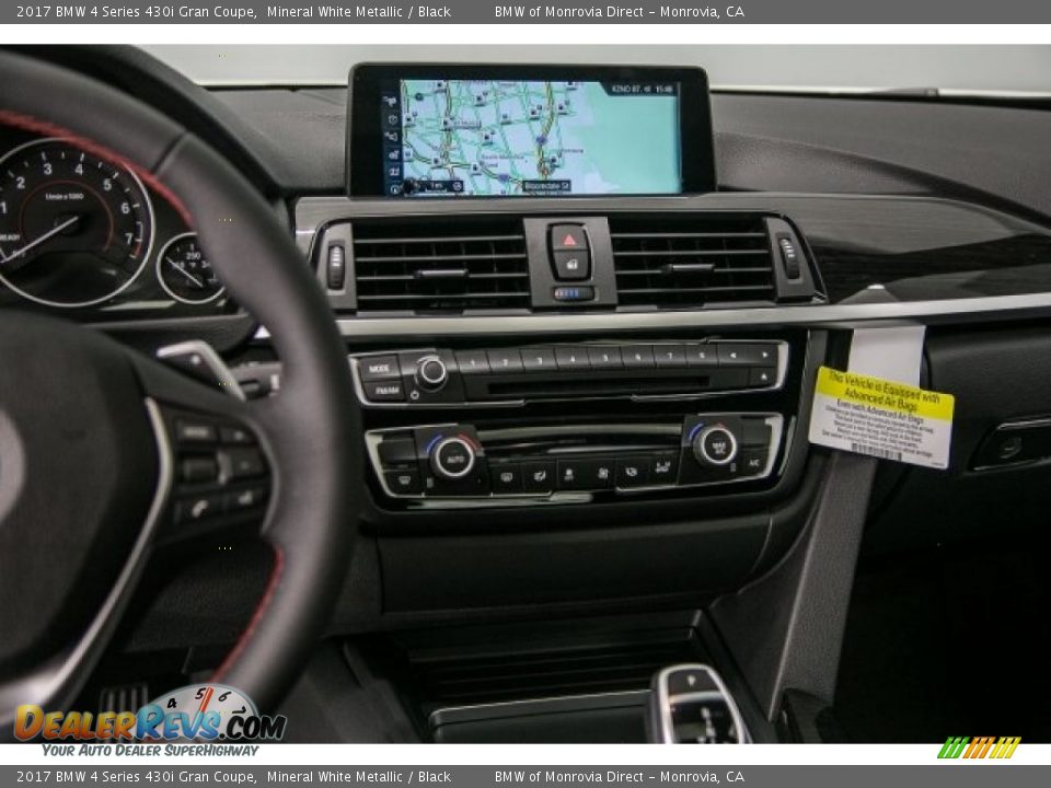 2017 BMW 4 Series 430i Gran Coupe Mineral White Metallic / Black Photo #6