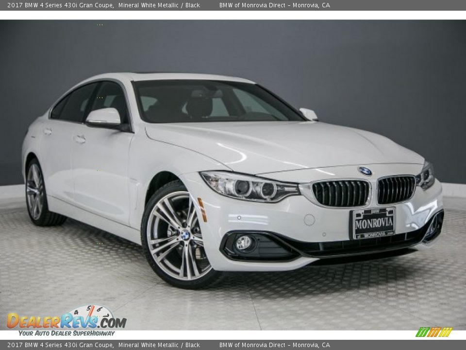 2017 BMW 4 Series 430i Gran Coupe Mineral White Metallic / Black Photo #12
