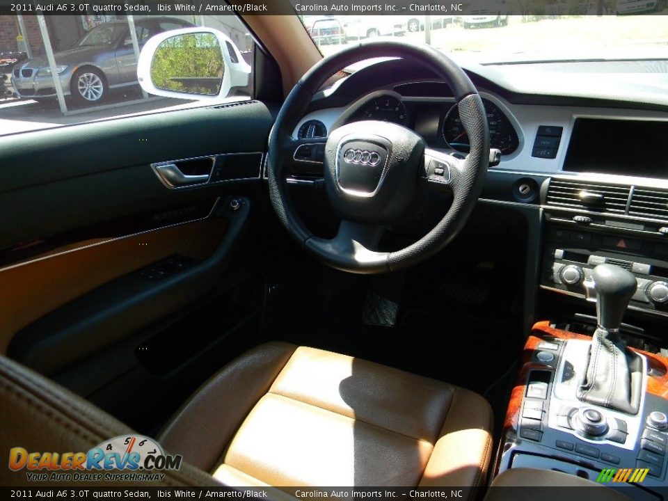2011 Audi A6 3.0T quattro Sedan Ibis White / Amaretto/Black Photo #12