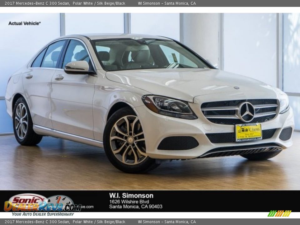 2017 Mercedes-Benz C 300 Sedan Polar White / Silk Beige/Black Photo #1