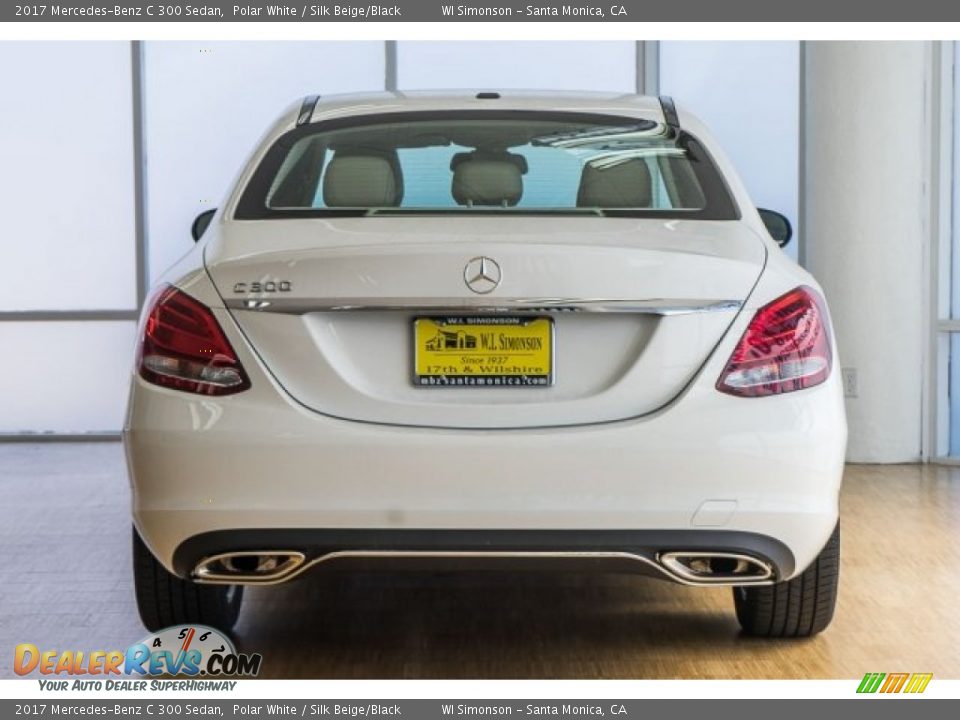 2017 Mercedes-Benz C 300 Sedan Polar White / Silk Beige/Black Photo #4