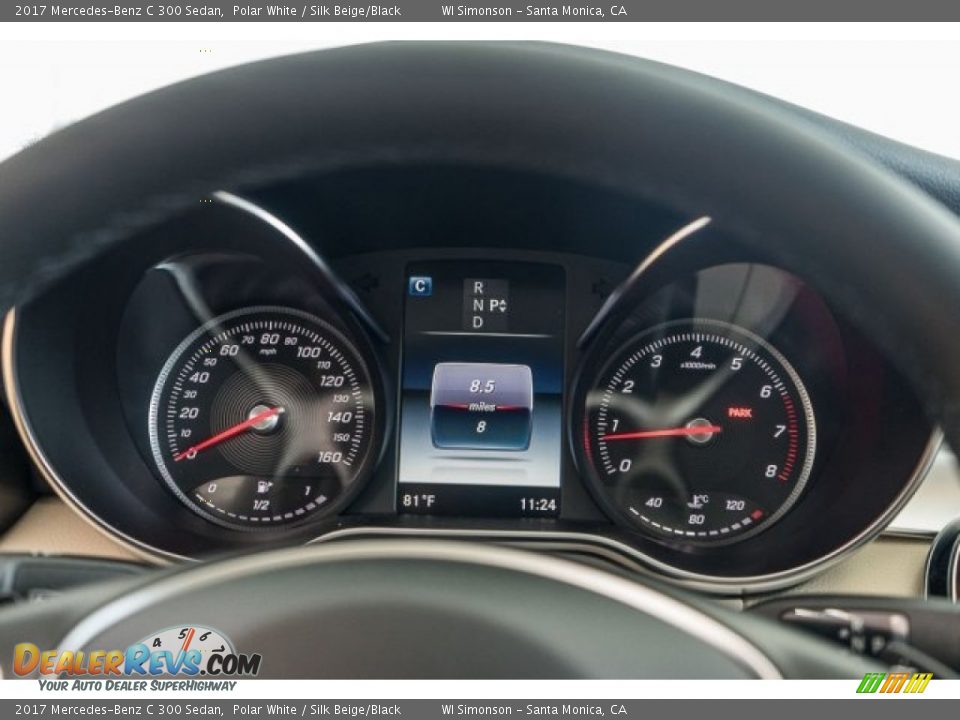 2017 Mercedes-Benz C 300 Sedan Polar White / Silk Beige/Black Photo #7