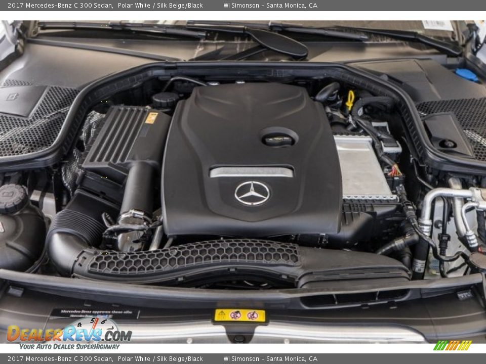 2017 Mercedes-Benz C 300 Sedan Polar White / Silk Beige/Black Photo #9