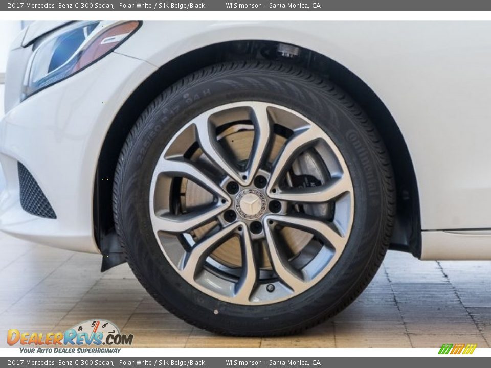 2017 Mercedes-Benz C 300 Sedan Polar White / Silk Beige/Black Photo #10