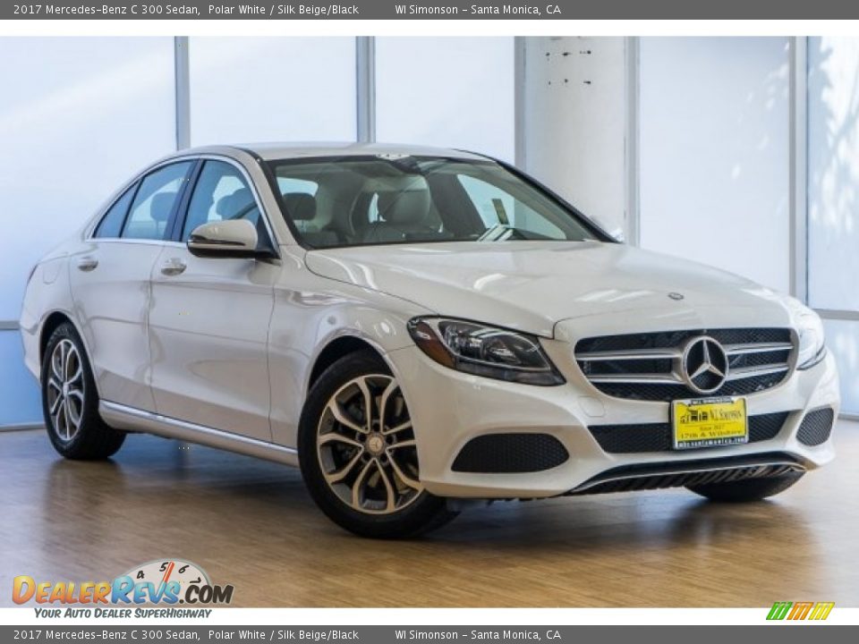 2017 Mercedes-Benz C 300 Sedan Polar White / Silk Beige/Black Photo #12