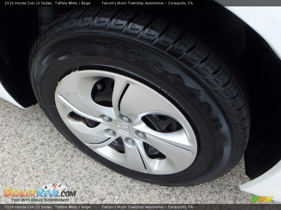 2014 Honda Civic LX Sedan Taffeta White / Beige Photo #9
