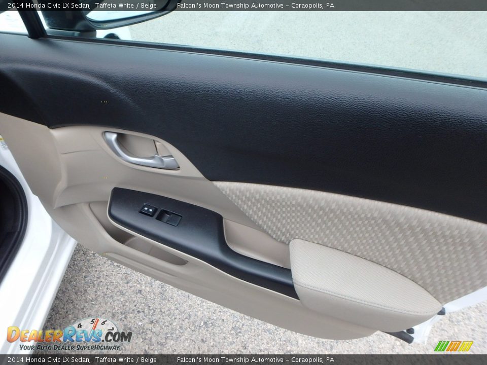2014 Honda Civic LX Sedan Taffeta White / Beige Photo #12