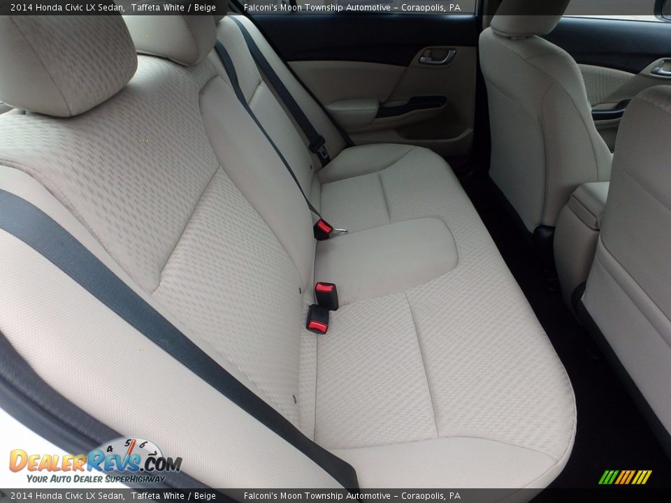 2014 Honda Civic LX Sedan Taffeta White / Beige Photo #13