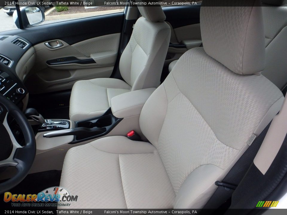 2014 Honda Civic LX Sedan Taffeta White / Beige Photo #15