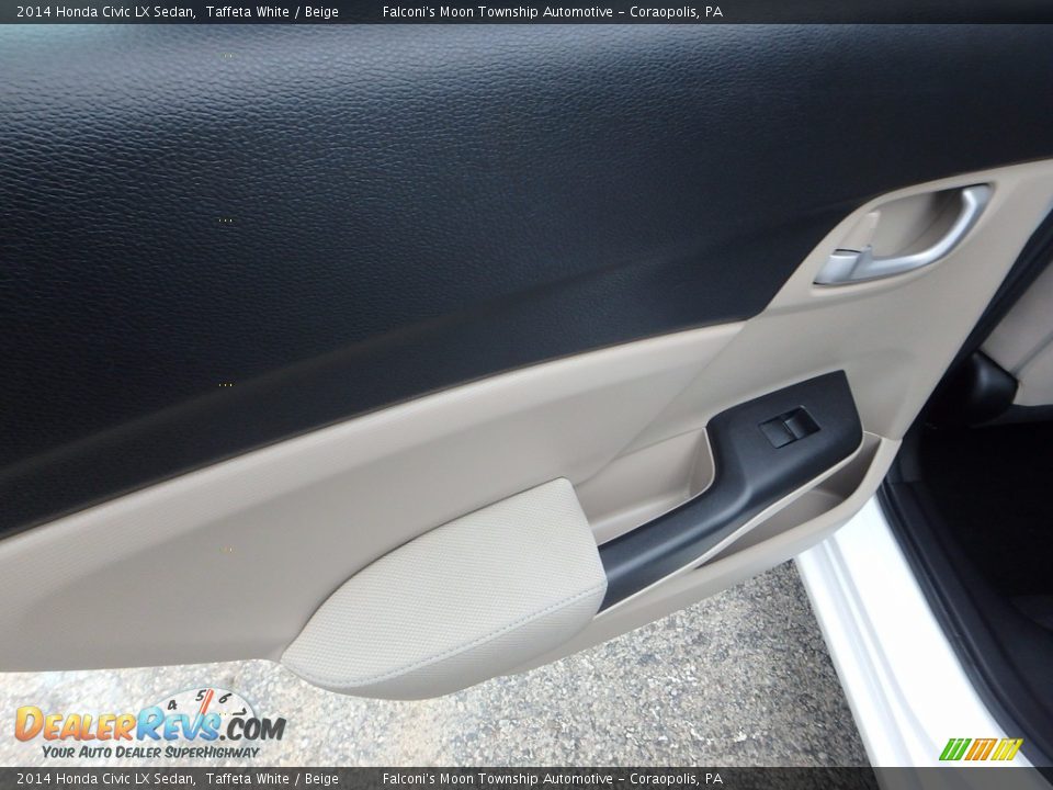 2014 Honda Civic LX Sedan Taffeta White / Beige Photo #18
