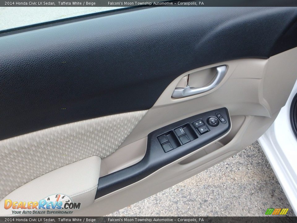 2014 Honda Civic LX Sedan Taffeta White / Beige Photo #19