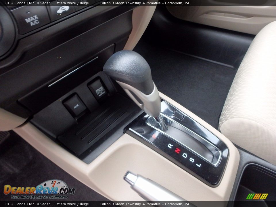 2014 Honda Civic LX Sedan Taffeta White / Beige Photo #20
