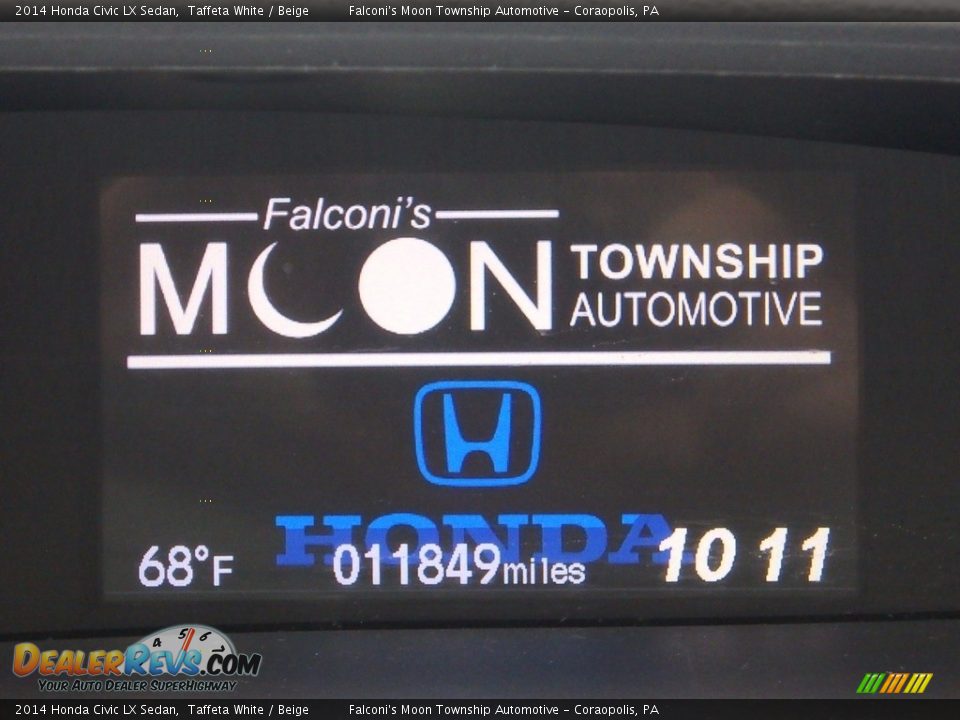 2014 Honda Civic LX Sedan Taffeta White / Beige Photo #24