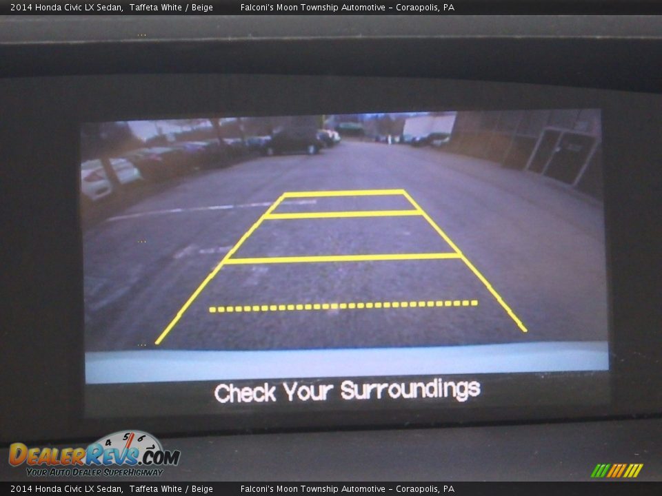 2014 Honda Civic LX Sedan Taffeta White / Beige Photo #25