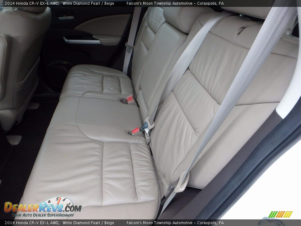 2014 Honda CR-V EX-L AWD White Diamond Pearl / Beige Photo #16