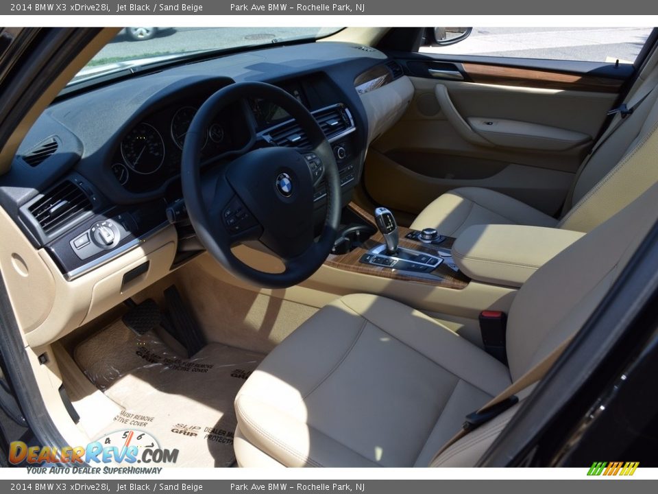 2014 BMW X3 xDrive28i Jet Black / Sand Beige Photo #10