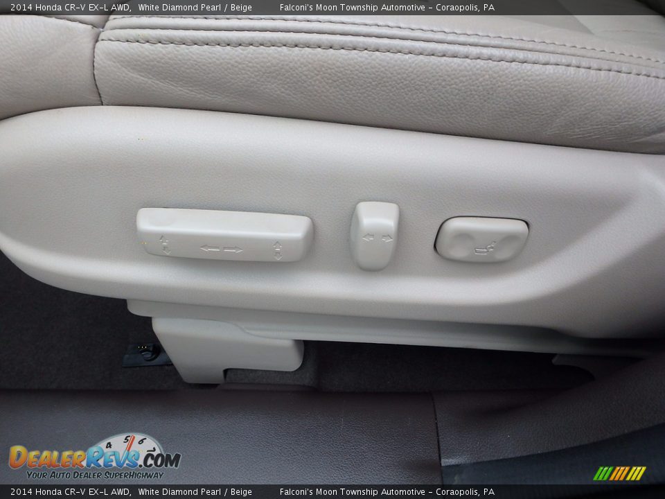 2014 Honda CR-V EX-L AWD White Diamond Pearl / Beige Photo #20