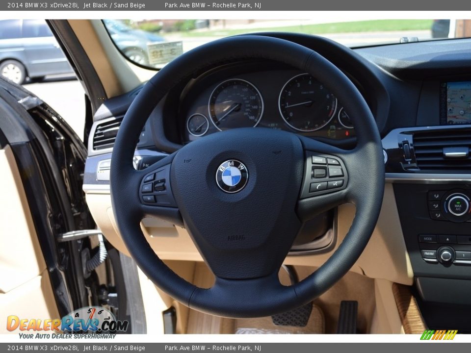 2014 BMW X3 xDrive28i Jet Black / Sand Beige Photo #18