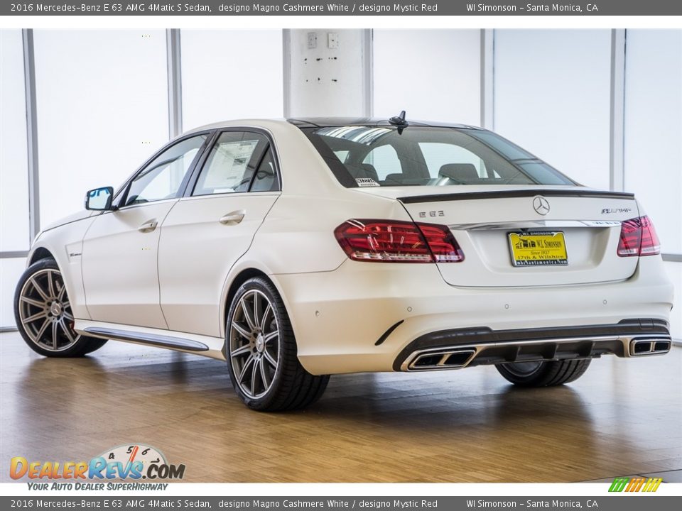 2016 Mercedes-Benz E 63 AMG 4Matic S Sedan designo Magno Cashmere White / designo Mystic Red Photo #3