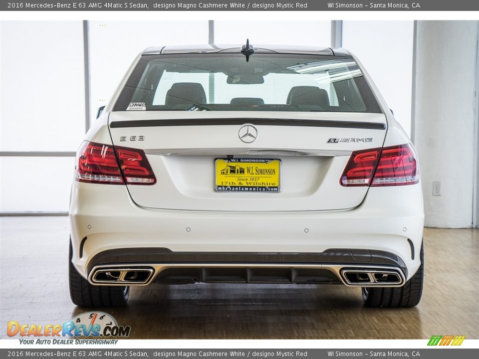 2016 Mercedes-Benz E 63 AMG 4Matic S Sedan designo Magno Cashmere White / designo Mystic Red Photo #4
