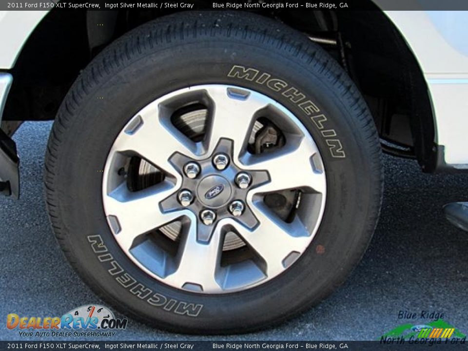 2011 Ford F150 XLT SuperCrew Ingot Silver Metallic / Steel Gray Photo #9