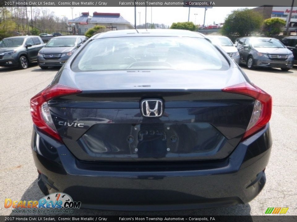 2017 Honda Civic LX Sedan Cosmic Blue Metallic / Gray Photo #3