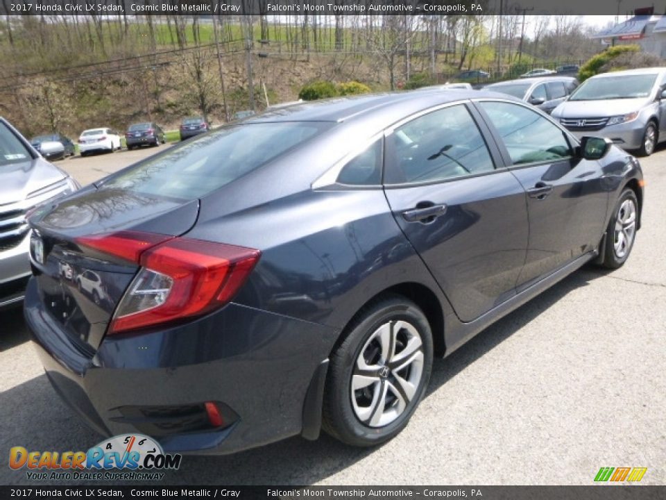 2017 Honda Civic LX Sedan Cosmic Blue Metallic / Gray Photo #4